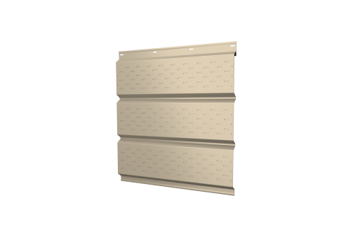 Софит металлический полная перфорация 0,45 PE с пленкой RAL 1015 светлая слоновая кость