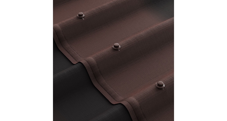 Черепица Ондулин коричневая