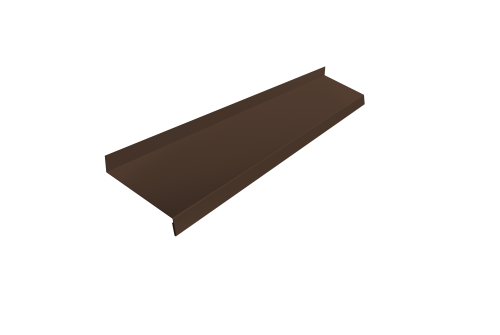 Отлив простой 150 0,5 Rooftop Бархат RAL 8017 шоколад (2м)