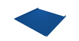 Фальц двойной стоячий Line Grand Line 0,45 PE с пленкой на замках RAL 5005 сигнальный синий