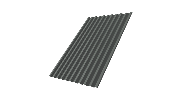 Профнастил С21R 0.45 PE RAL 7005 мышино-серый