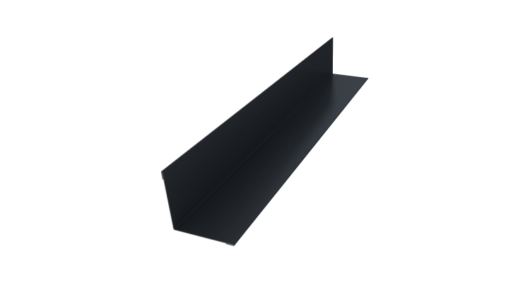 Угол внутренний 50х50 0,45 PE с пленкой RAL 7024 мокрый асфальт (3м)