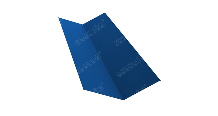 Планка ендовы верхней 145х145 0,5 PE с пленкой RAL 5005 сигнальный синий (2м)