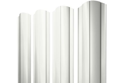 Штакетник Круглый фигурный 0.5 Satin RAL 9003 сигнальный белый