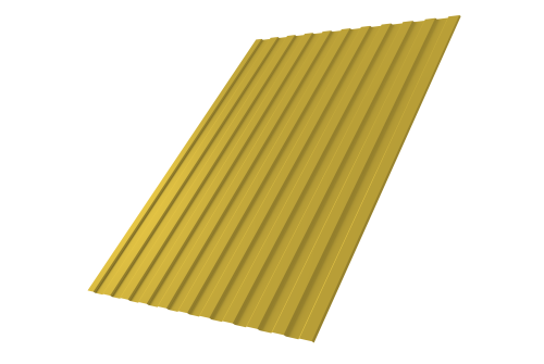 Профнастил С8А 0,45 PE RAL 1018 цинково-желтый