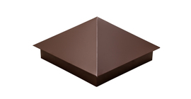 Колпак на столб 390х390 0,45 PE с пленкой RAL 8017 шоколад