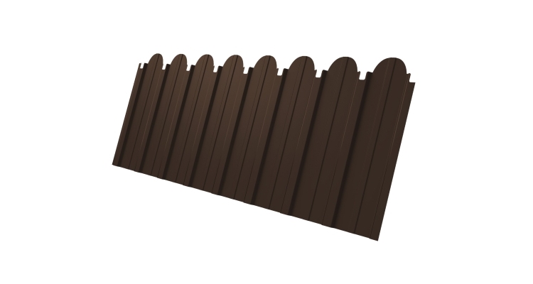 Профнастил С10A фигурный 0,4 PE-Double RAL 8017 шоколад