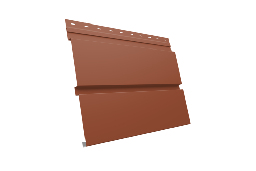 Квадро брус 0.5 Satin с пленкой RAL 8004 терракота