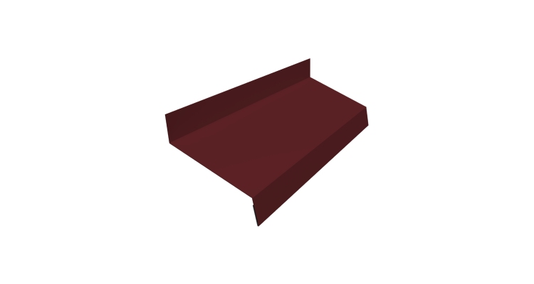 Отлив простой 50 0,5 Satin с пленкой RAL 3005 красное вино (2м)