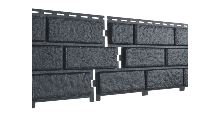 Фасадная панель Стоун-Хаус Кирпич Графитовый