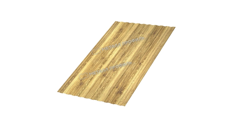 Профнастил С8 x 1150 B ECOSTEEL T 01 Золотой Дуб 0,5 мм