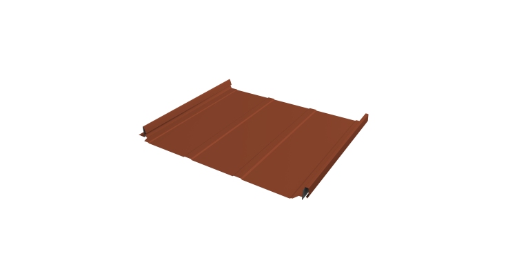 Кликфальц Pro Line Grand Line 0,45 Drap TX с пленкой на замках RAL 8004 терракота