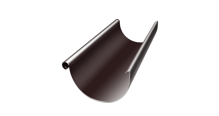 Желоб полукруглый GL PE 125 мм 2 м RAL 8017 шоколад