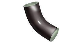 Колено 60 град GL PE 90 мм RR 32 темно-коричневый