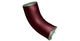 Колено стока GL PE 90 мм RAL 3005 красное вино