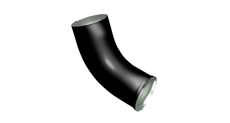 Колено стока GL PE 90 мм RAL 9005 черный