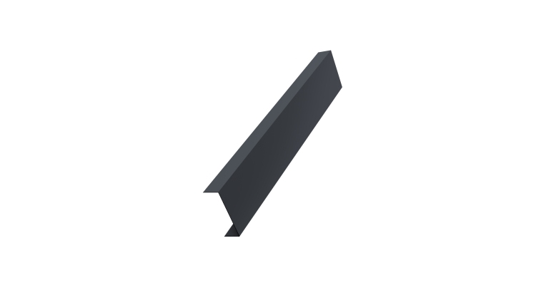 Декоративная накладка на столб универсальная 60х60 для забора жалюзи 0,45 PE-Double RAL 7024 мокрый асфальт (2м)