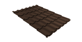 Металлочерепица классик Grand Line 0,45 PE RAL 8017 шоколад