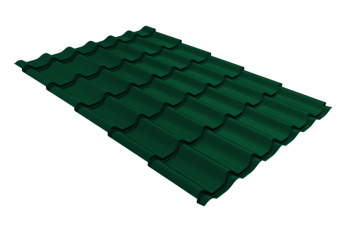 Металлочерепица классик Grand Line 0,45 Drap RAL 6005 зеленый мох