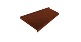 Отлив простой 250 0,5 Satin с пленкой RAL 3009 оксидно-красный (3м)