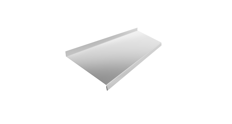 Отлив простой 250 0,5 Satin с пленкой RAL 9003 сигнальный белый (3м)