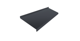 Отлив простой 250 0,5 Atlas X с пленкой RAL 7024 мокрый асфальт (3м)