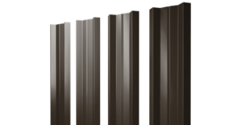 Штакетник М-образный А с прямым резом 0.5 Atlas X RR 32 темно-коричневый