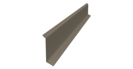 Планка примыкания в штробу 60 - 0.45 мм Drap TX RAL 1015 светлая слоновая кость (3 м)