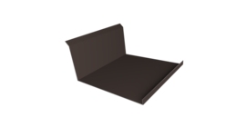 Планка примыкания нижняя 20х122х260х15 0,5 PurPro Matt 275 RR 32 темно-коричневый (2м)