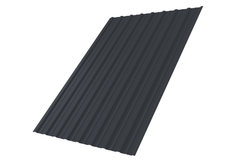 Профнастил С10A 0,4 PE-Matt-Double RAL 7024 мокрый асфальт