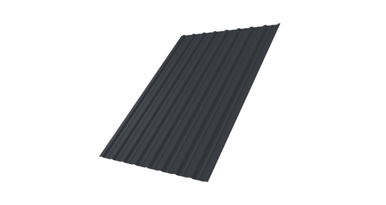 Профнастил С10A 0,5 Velur X RAL 7024 мокрый асфальт