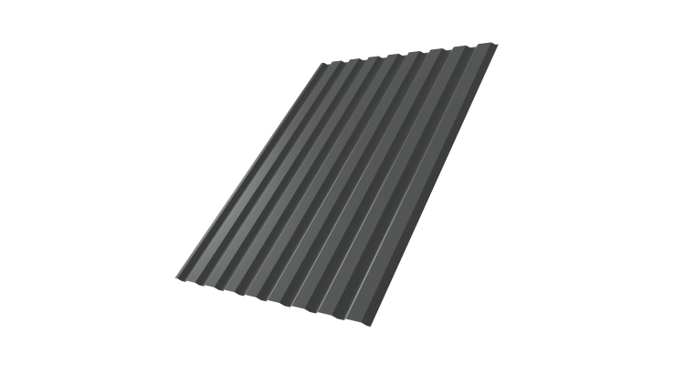 Профнастил С20A Grand Line 0.5 PurLite Matt RAL 7016 антрацитово-серый