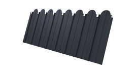 Профнастил C10A фигурный 0.45 Drap TwinColor RAL 7024 мокрый асфальт