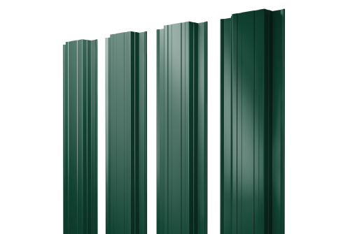 Штакетник Прямоугольный с прямым резом 0,45 Drap TX RAL 6005 зеленый мох