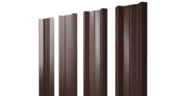 Штакетник М-образный А с прямым резом 0.45 Drap TR RAL 8017 шоколад