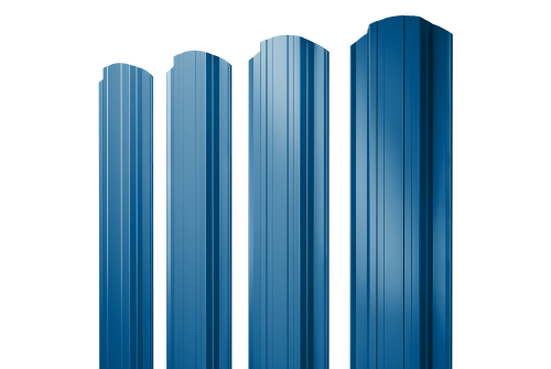 Штакетник Прямоугольный фигурный 0.4 PE RAL 5005 сигнальный синий
