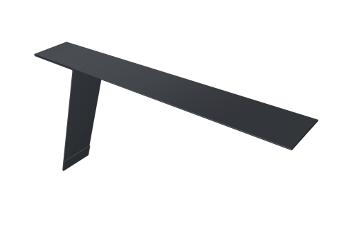 Планка карнизная фальц Grand Line 130х80 0,4 PE-Double с пленкой RAL 7024 мокрый асфальт (2м)