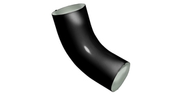 Колено 60 град GL PE 90 мм RAL 9005 черный