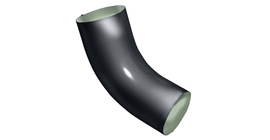 Колено 60 град GL PE 90 мм RAL 7024 мокрый асфальт