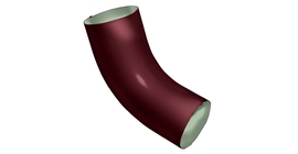 Колено 60 град GL PE 90 мм RAL 3005 красное вино