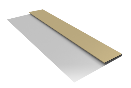 Планка стартовая Блок-хаус new 0,45 PE с пленкой RAL 1014 слоновая кость (2м)