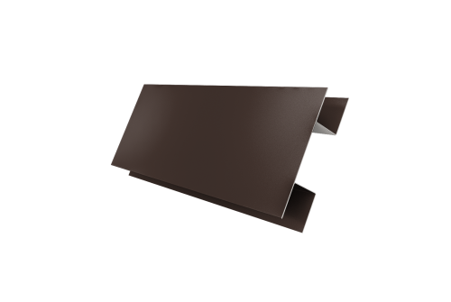 Планка H-образная Блок-хаус new 0,5 Satin с пленкой RAL 8017 шоколад (3м)