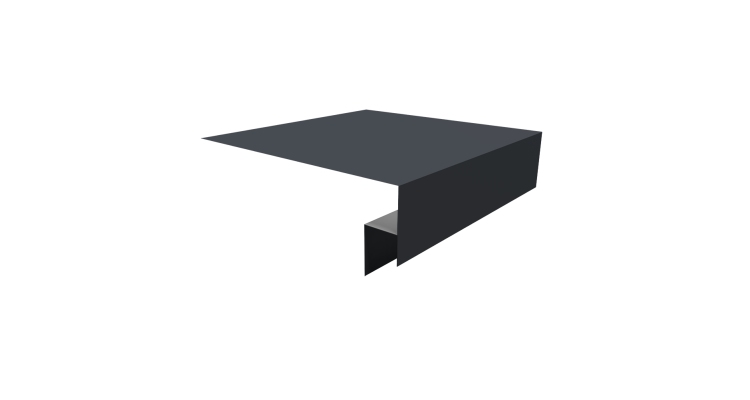 Планка околооконная сложная Блок-хаус new 200х50х27 0,45 Drap TR RAL 7024 мокрый асфальт (3м)