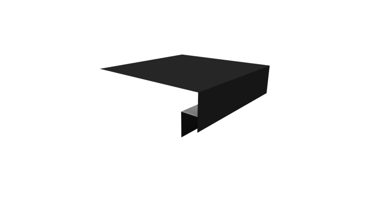 Планка околооконная сложная Блок-хаус new 200х50х27 0,45 Drap TR RAL 9005 черный (2м)