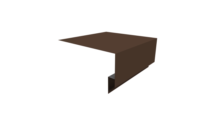 Планка околооконная сложная Блок-хаус new 200х75х27 0,45 PE с пленкой RAL 8017 шоколад (2м)