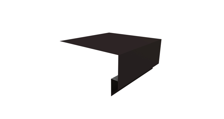 Планка околооконная сложная Блок-хаус new 250х50х27 (j-фаска) 0,45 Drap RAL 9005 черный (2м)