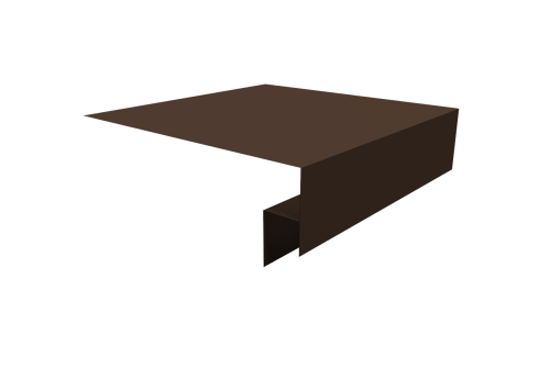 Планка околооконная сложная Блок-хаус new 250х50х27 (j-фаска) 0,45 Drap TwinColor RAL 8017 шоколад (3м)