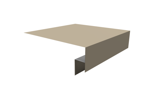 Планка околооконная сложная Блок-хаус new 250х50х27 (j-фаска) 0,5 Satin с пленкой RAL 1015 светлая слоновая кость (3м)