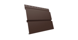 Софит металлический Квадро Брус без перфорации 0,45 Drap TR с пленкой RAL 8017 шоколад