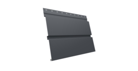 Софит металлический Квадро Брус без перфорации 0,45 Drap TX с пленкой RAL 7024 мокрый асфальт